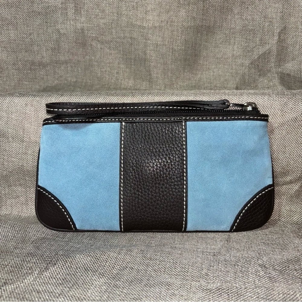 Lambertson Truex Suede Blue Wristlet